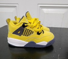 Nike Air Jordan 4 Retro Lighening Yellow TD 8C Shoes BQ7670-700