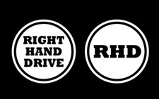 Right Hand Drive Rhd Sticker Vinyl Decal Front And Rear Car Windshield Bumper