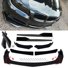 For Bmw Front Bumper Lip Splitter Lower Spoiler Body Kit Glossy Black Side Skirt For Bmw Front Bumper Lip Splitter Lower Spoiler Body Kit Glossy Black Side Skirt
