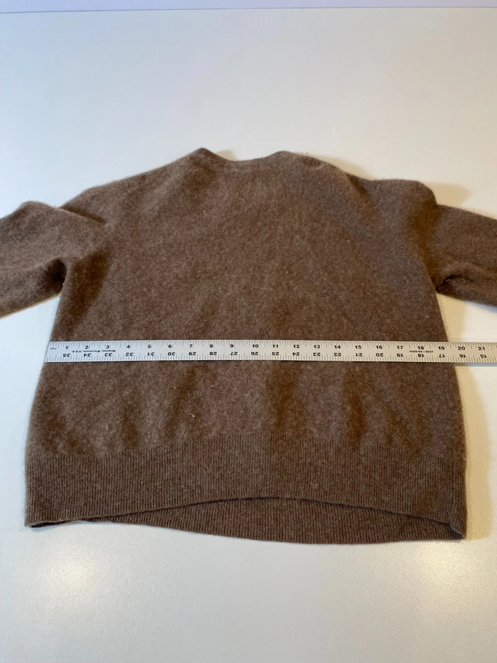 Suéter de cachemir Grayson & Dunn cuello en V marrón manga larga jaspeado tejido para mujer XL Foto 4 de 4