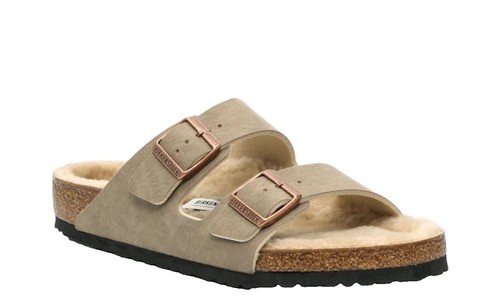 BIRKENSTOCK Boston Shearling - taupe Suede (Unisex) MULE SHOES