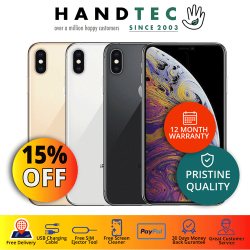 Apple iPhone XS MAX 64GB 256GB 512GB Unlocked - UK Model - PRISTINE A+ - Afbeelding 1 van 3