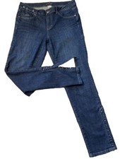 Cache Womens Jeans Size 4 Blue Skinny Jewel Pants 28x30 Stretchy MSRP 120 Y2K