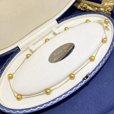 MARKENLOS Damen Halskette mit Süßwasser Perlen Rhodiniert 18 K GG Collier Pearl Necklace