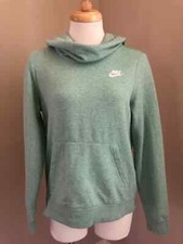 Nike Women  s Fleece Funnel Neck Pullover Hoodie Light Green Size Small