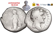 Ancient Roman Empire Coin Silver Denarius ANTONINUS PIUS 138-161 AD #32158