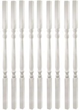 LMT 3140-34.0-WHITE 1 1/4" Sq x 34" Colonial Vinyl Spindle - White Pack of 9 