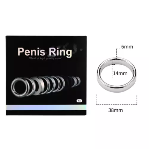 Anillo estirador de pene de acero inoxidable para hombres bolas de metal potenciador retraso eyaculación - Imagen 10 de 20