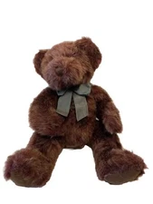 RUSS TINKER THE MAROON TEDDY BEAR 9" PLUS ANIMAL JOINTED MOVABLE MOVEMENT