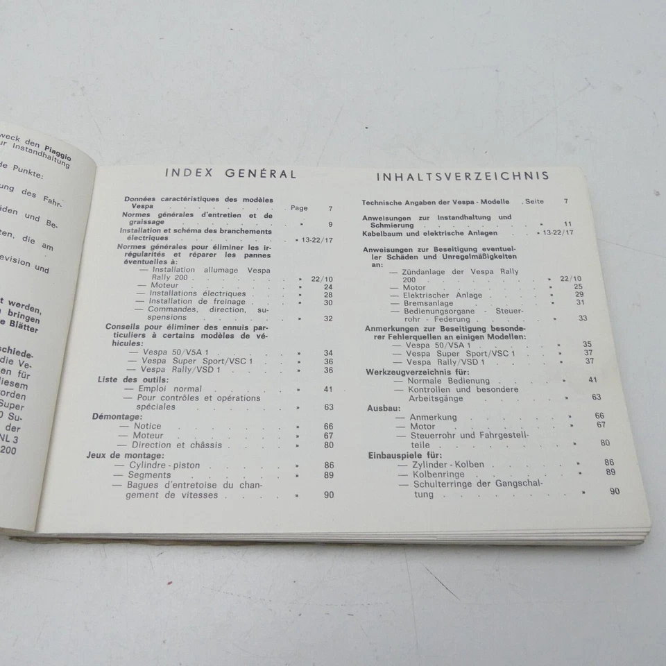 original Vespa 50 S Sport PV ET3 Sprint Rally GTR 125 150 180 Werkstatthandbuch - Bild 3 von 4