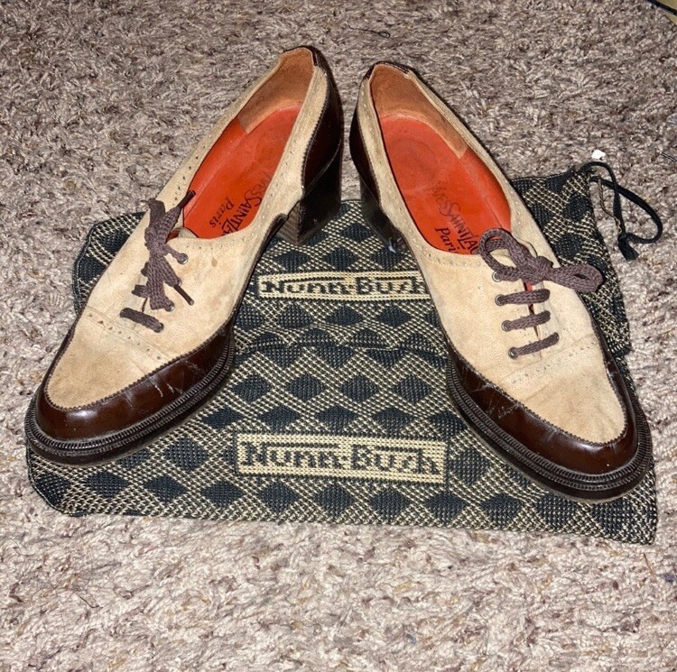 Scarpe vintage marroni e marroni Yves Saint Laurent Paris taglia 8