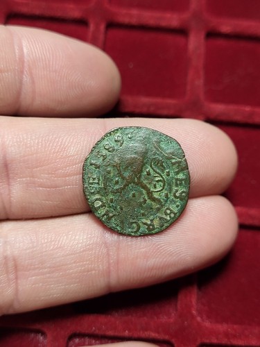#40-3 ~ COMTÉ DE BOURGOGNE - PHILIPPE II D'ESPAGNE - Denier 1589 - PA.5302 - Picture 3 of 3