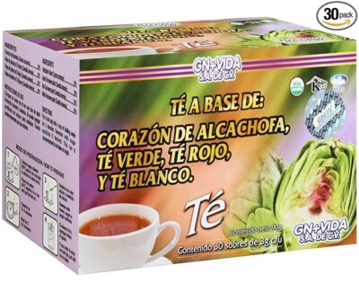 Te de Alcachofa Artichoke Tea GN+Vida - 30 Day Supply
