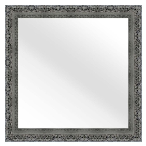 Mirror and Frame Handmade Chateau Rectangular Wall Mirror Gray Finish Ornate - Picture 13 of 36