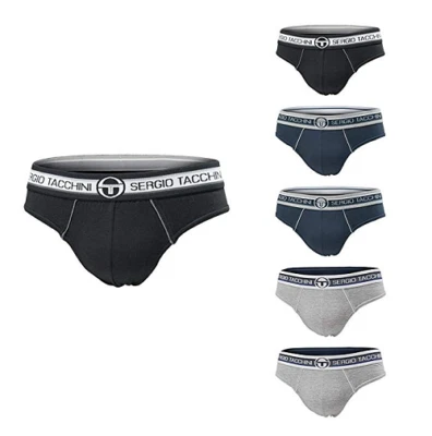 Sergio Tacchini Set 6 Paia Slip/Boxer Uomo Assortito Cotone Bielastico 9000/9001