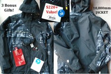 Ladys 10,000mm Black Hjw-83-09 Orage Snowboard/winter/ski Jacket-$250+v!-sz=s