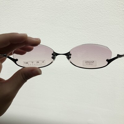 Vintage Kata Pink/Green Half Rimless Sunglasses Vintage Kata Pink/Green Half Rimless Sunglasses | eBay main image 2