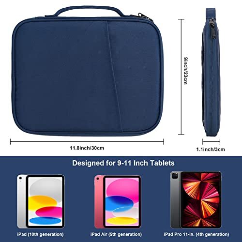iPad Pro 11 Inch Sleeve Case, Travel Tablet Carrying Bag for 911 Navy