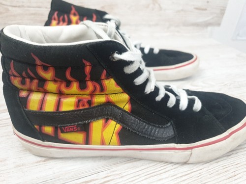 Vans Sk8 hi pro “Thrasher Flame” Edition 🔥size Men’s 9.5 UK Black, Skateboard - Imagen 14 de 24