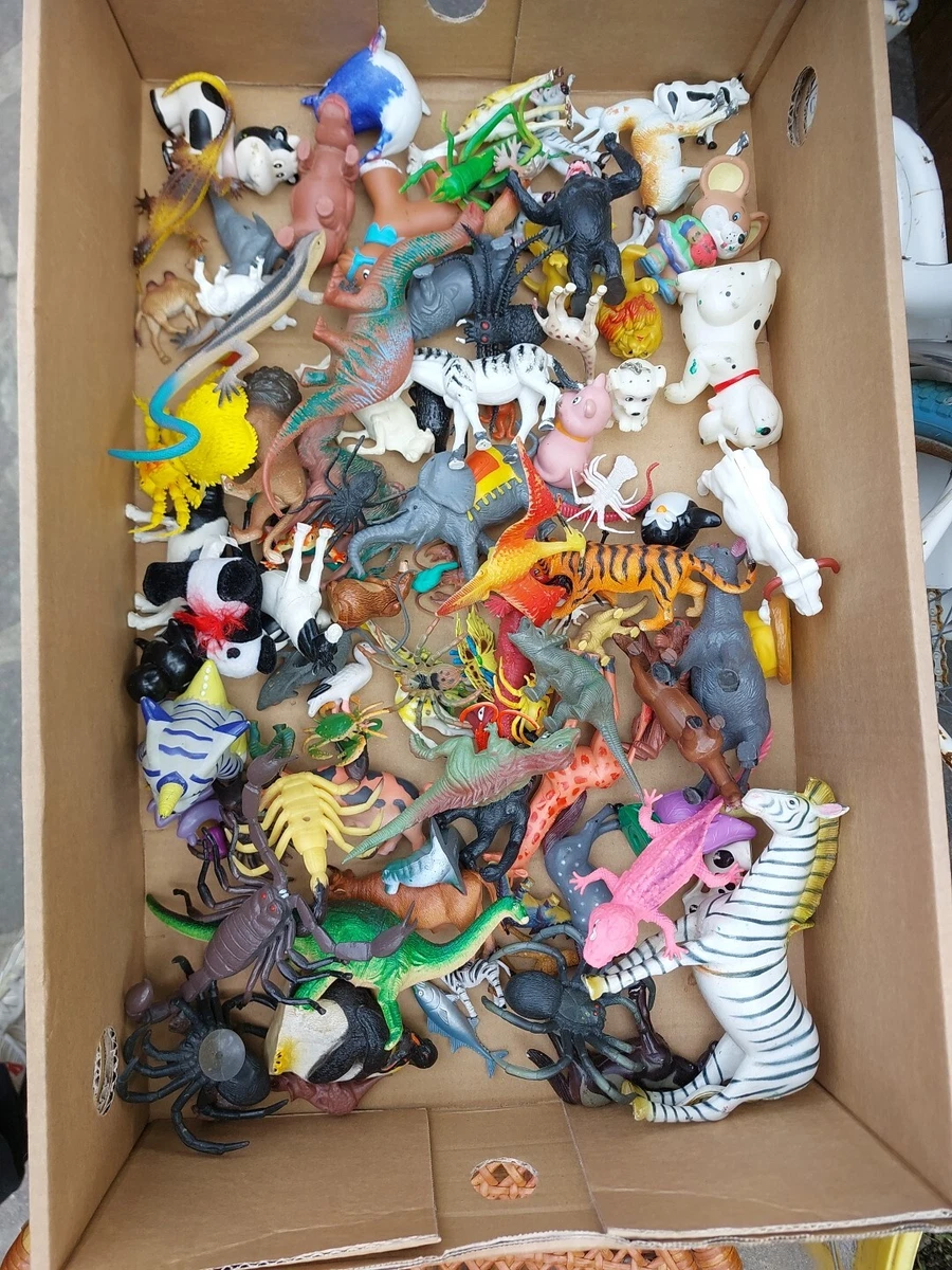 Lot De 50 Figurines Animaux Vintage - Italie - Années 70/80 - Ferme, Jungle, Crèche