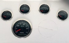 5 Gauge Gps Speedometer Dash Set Street Rod Hot Rod Universal Black