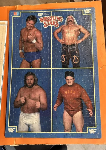 WWF WWE Wrestling Stars Jigsaw Puzzle Roddy Piper Iron Sheik Volkoff John Studd