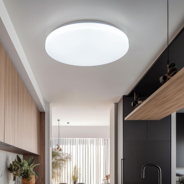Wohnzimmerlampe Deckenlampe Deckenleuchte Tageslichtlampe Eisen Weiß Led L 28Cm-image