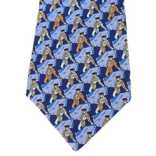 USADO LOEWE corbata seda azul negocio - Imagen 2 de 13