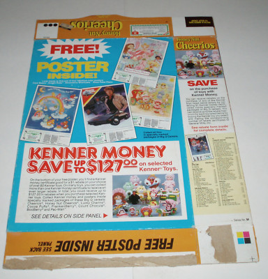 1980's Cereal Box w/ Kenner Strawberry Shortcake Rose Petal Palace Knight Rider