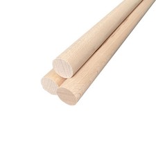 Pręt okrągły lite drewno gładki buk Ø 30 mm długość 2000 mm (3 sztuki)
