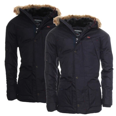 Geographical Norway warme gefütterte Herren Alaska Winterjacke Jacke Parka wow - Bild 1 von 4