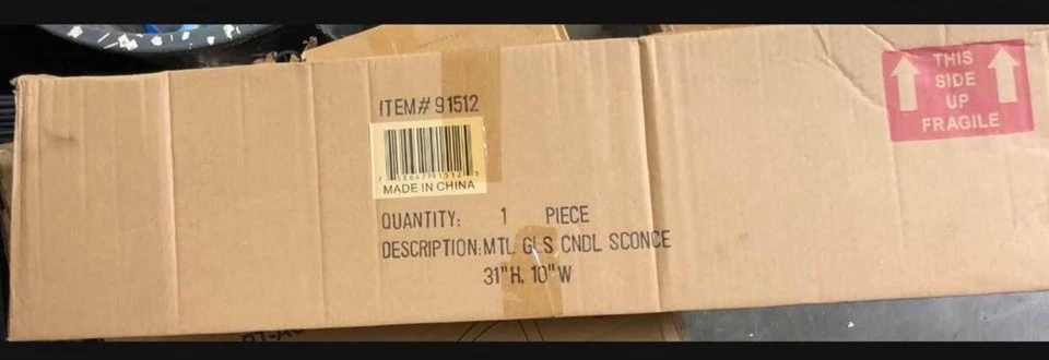 Deco 79 Victorian-Style Metal and Glass Ornate Candle Sconce, 31" H x 10" L - Image 2 of 4