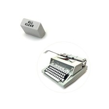 White All Clear Key for Hermes 3000 Typewriter Vtg Media Keyboard Keytop thumbnail