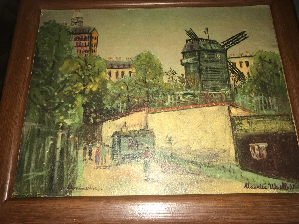 Maurice Utrillo - 蒙马特街道 - 石版画 - 印刷 - 艺术 - 签名 — 第 2/4 张图片