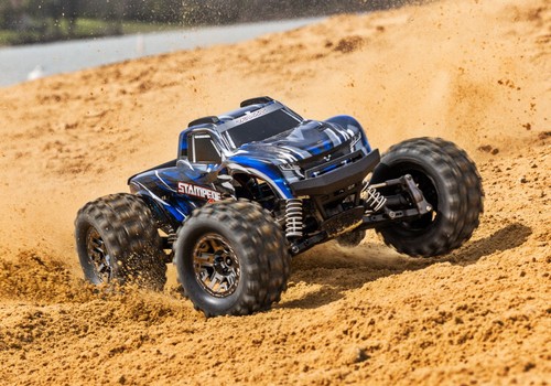 TRAXXAS Stampede 4x4 VXL Blau + 1x 2S 5000 mAh Akku und 4A ID Lader Traxxas - Bild 4 von 8
