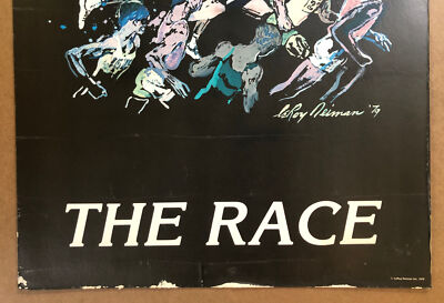 Original Vintage Poster The Race Leroy Neiman 1979 Marathon Runner