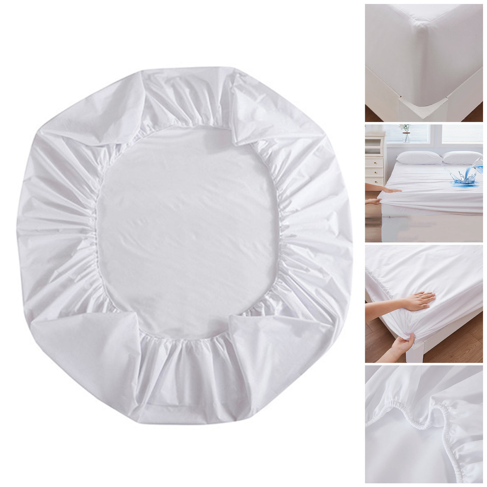 Mattress Protector Band Mattress Cover Mattress Protector with Elastic for Twin-image