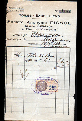 AVIGNON (84) CANVASES BAGS LINKS ''PIGNOL'' in 1932