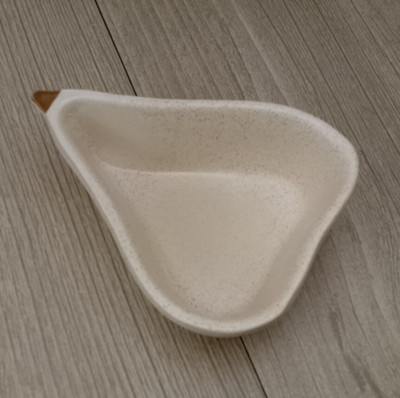 Birnenform Servierplatte Dips Salsa Knabbereien 6 x 4 Zoll Beige Keramik