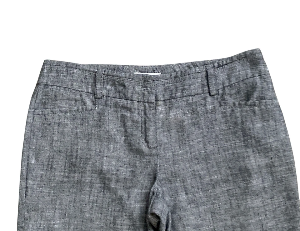 Женские укороченные брюки-капри NEW YORK & COMPANY размер 4 с крапинками из льняной смеси - Изображение 3 из 4