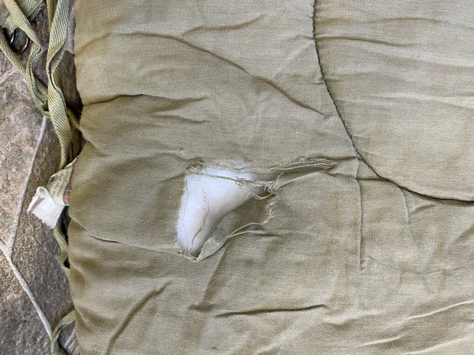 Saco de Dormir Vintage Boy Scout VERDE Scotchgard METAL CREMALLERA 71" X 32" Foto 4 de 4