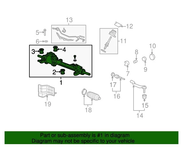 NEW OEM Honda Steering Gear Rack & Pinion 53601-TL1-G22 Acura TSX 2011-2014 - Imagem 3 de 4