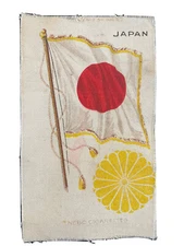 Japan Flag Japanese Emperor Seal Imperial Coat of Arms Tobacco Silk Nebo 1911