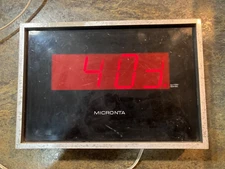 Vintage Micronta 63-805B Electronic LED Wall Clock F5.3