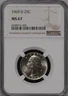 1969-D 25C Washington Quarter Dollar NGC MS67 6208915-005