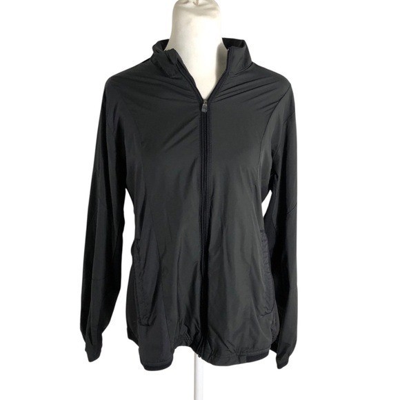 Adidas black Clima Proof full zip lightweight gol… - image 1