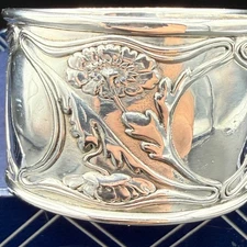 Sterling Silver GORHAM Art Nouveau Style Napkin Ring MONO Aesthetic FAST SHIP