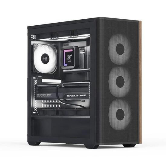 AeroCool PC Gehäuse D501A-G-BK-v2 Mid-Tower Schwarz