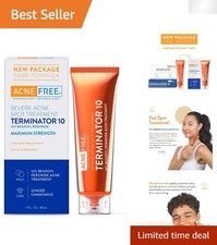 Fast-Acting Acne Spot Treatment - 1 Oz Hypoallergenic Benzoyl Peroxide Cream