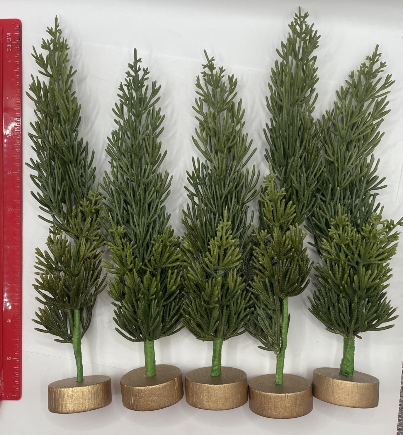 Christmas Village 5 Trees Plastic